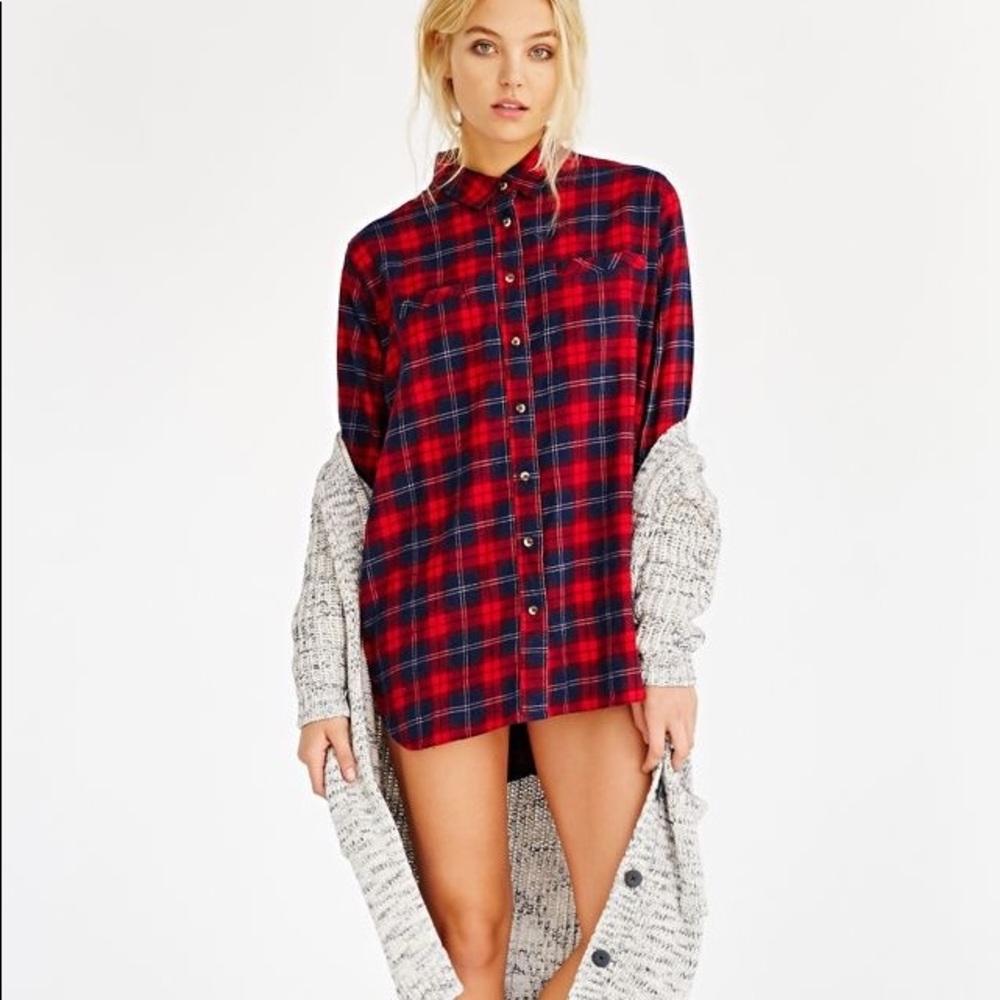 UO BDG Obie Flannel Tunic